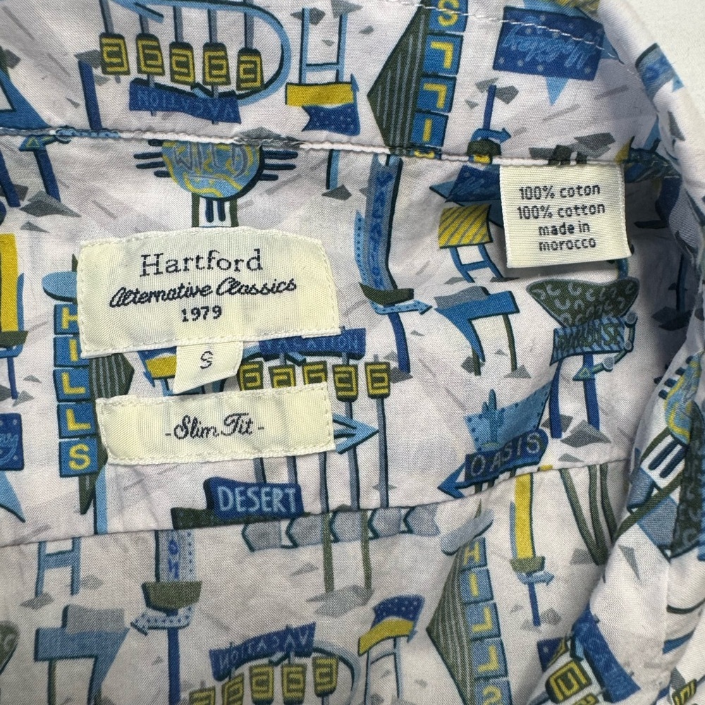 Hartford Men's Graphic Shirt - Blue, Yellow, Gray